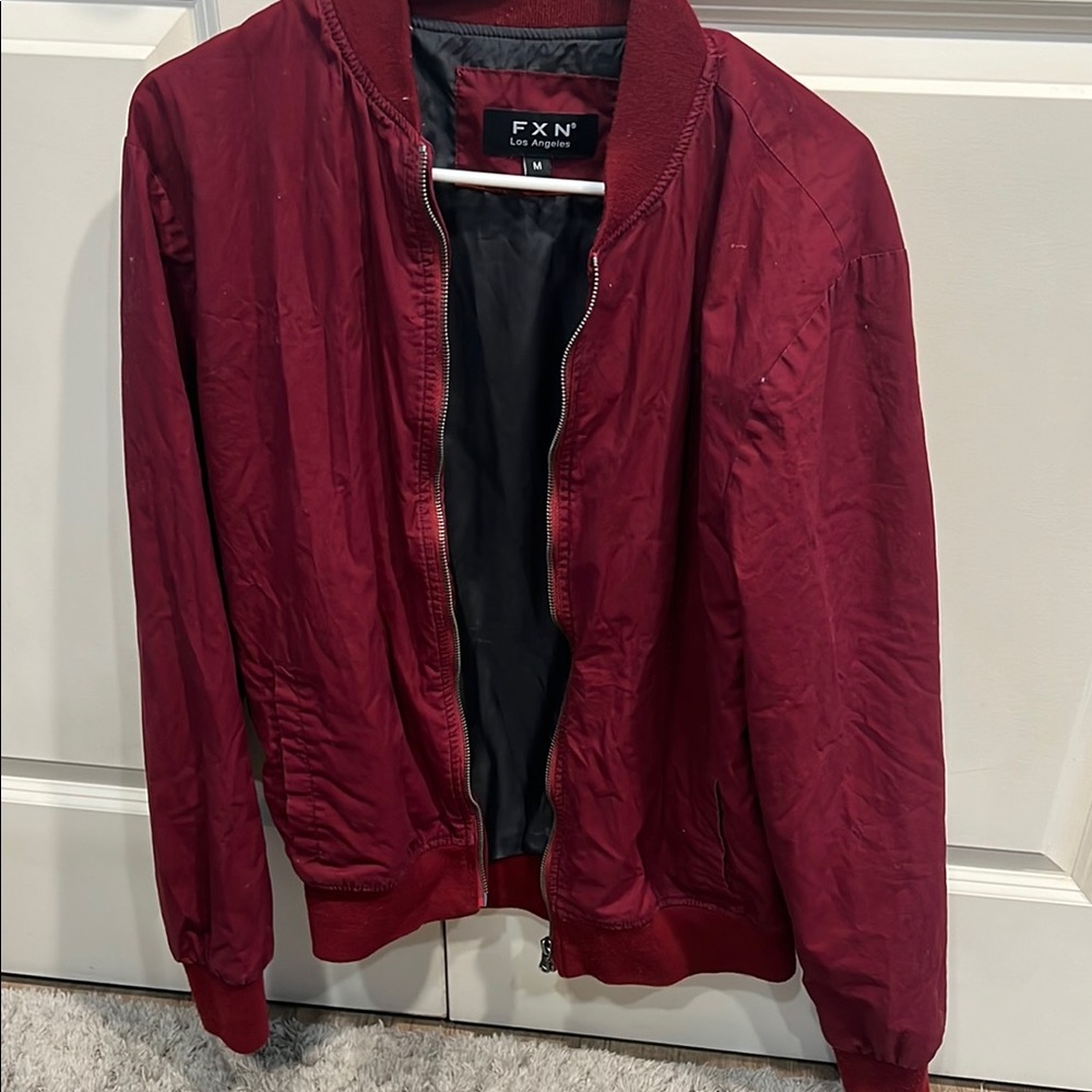 Women's Red Bomber Jacket